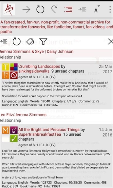 ao3(阅读器)官方正版安装v1.7截图1