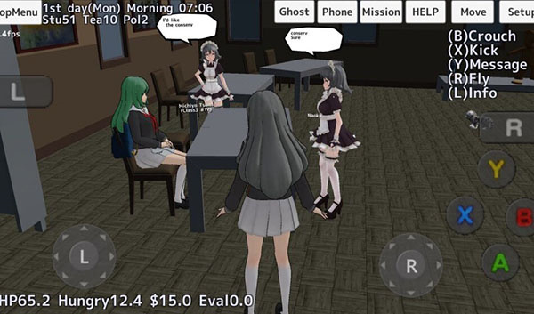 校园女生模拟器最新英文版v1.0截图4