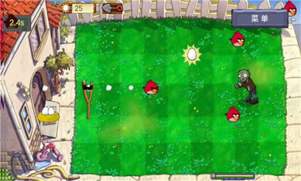 愤怒的小鸟大战僵尸太空版