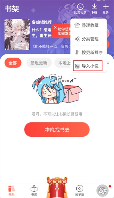 菠萝包轻小说怎么导入本地小说3