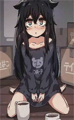 阴暗房间的少女