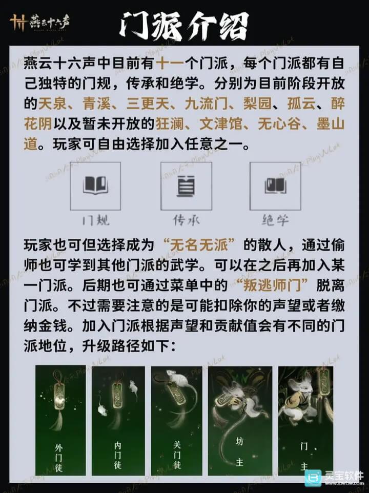 燕云十六声云游戏门派怎么选1