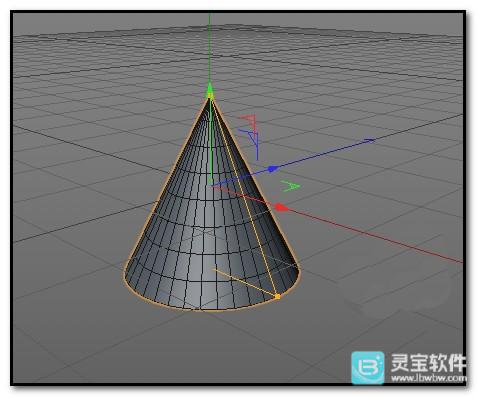 C4D怎么将圆锥顶部与底部打磨圆滑