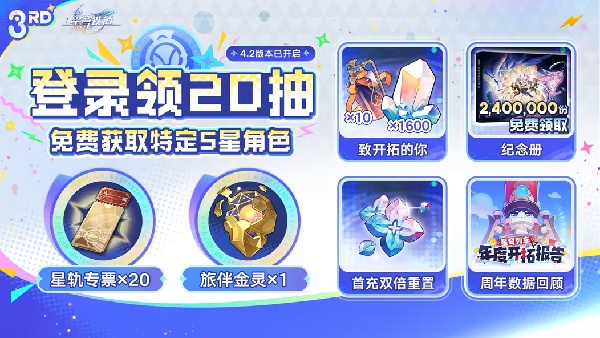 崩坏星穹铁道三周年庆典福利一览