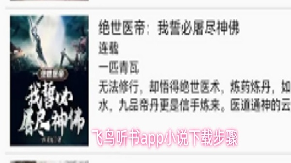 飞鸟听书怎么下载小说