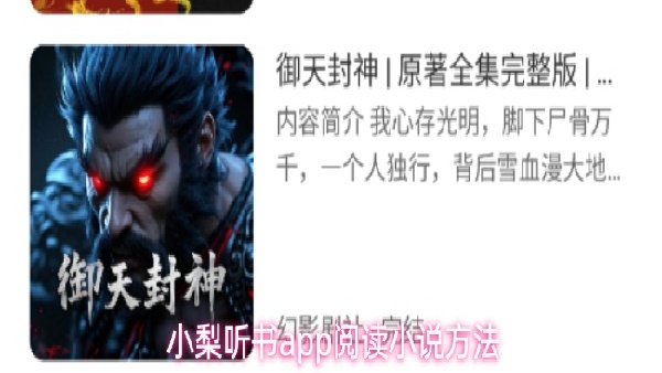 小梨听书怎么阅读小说