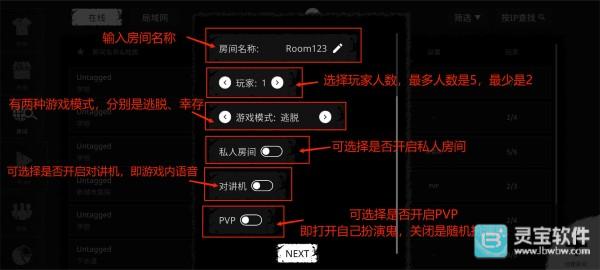 The Ghost中文联机版房间设置界面