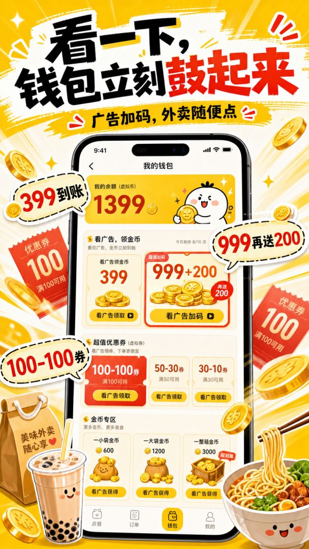 别饿着点外卖模拟器截图2